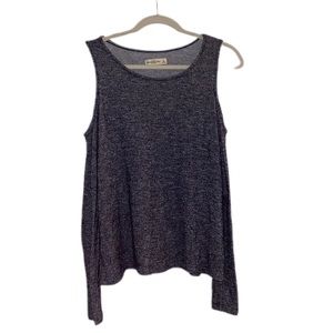 Gray cold shoulder sweater with slight sparkle and shimmer. Size small.